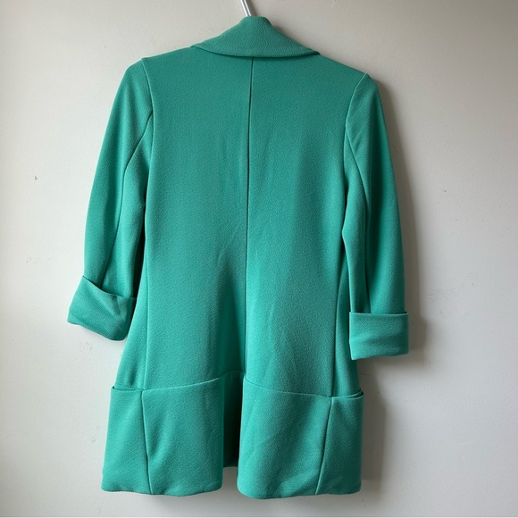 French Mauve Stitch Fix Blazer Jacket Melanie Knit Tunic Womens Size XS Green - Picture 9 of 14